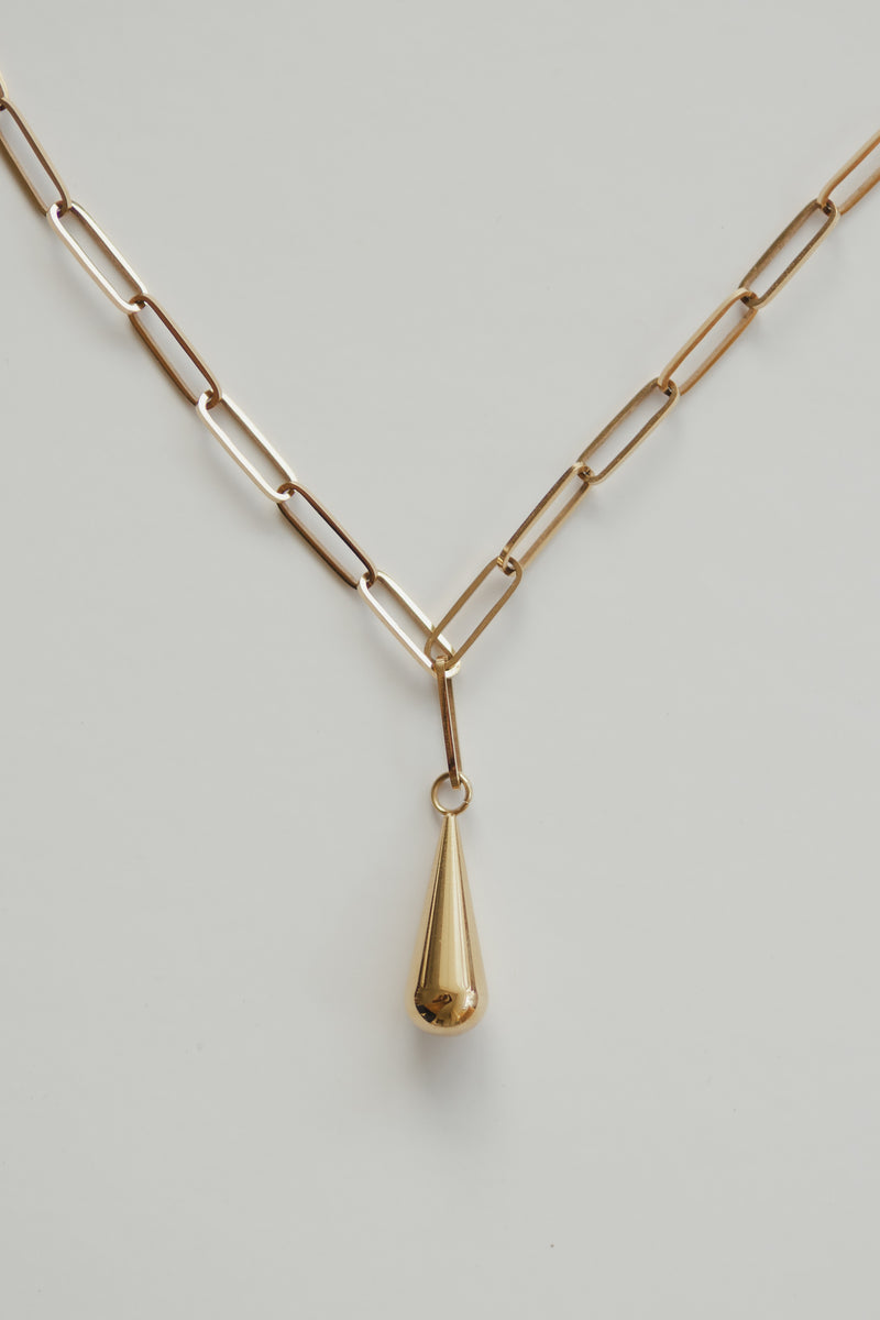 La Goutte Necklace - 18K Gold Plated Stainless Steel