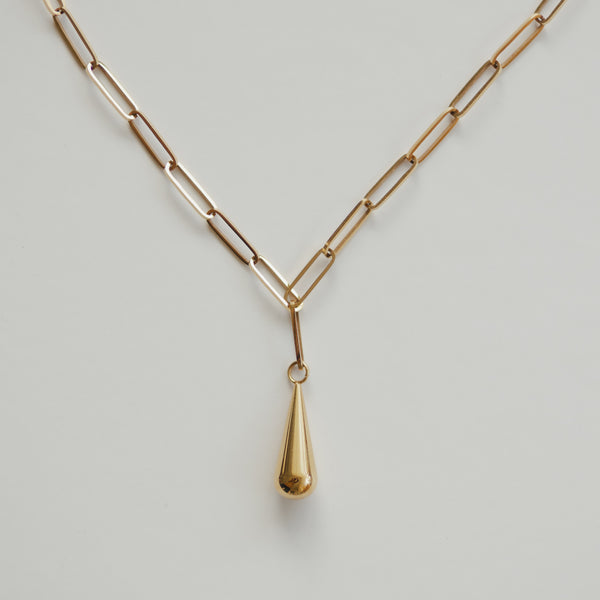 La Goutte Necklace - 18K Gold Plated Stainless Steel