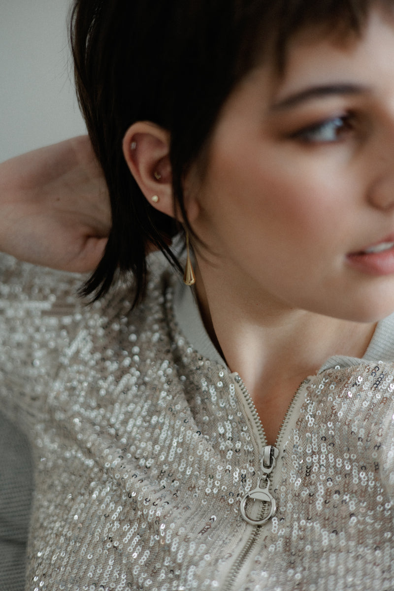 La Goutte 18K Gold Plated Stainless Steel Earrings 4.5cm Unique Timeless Design