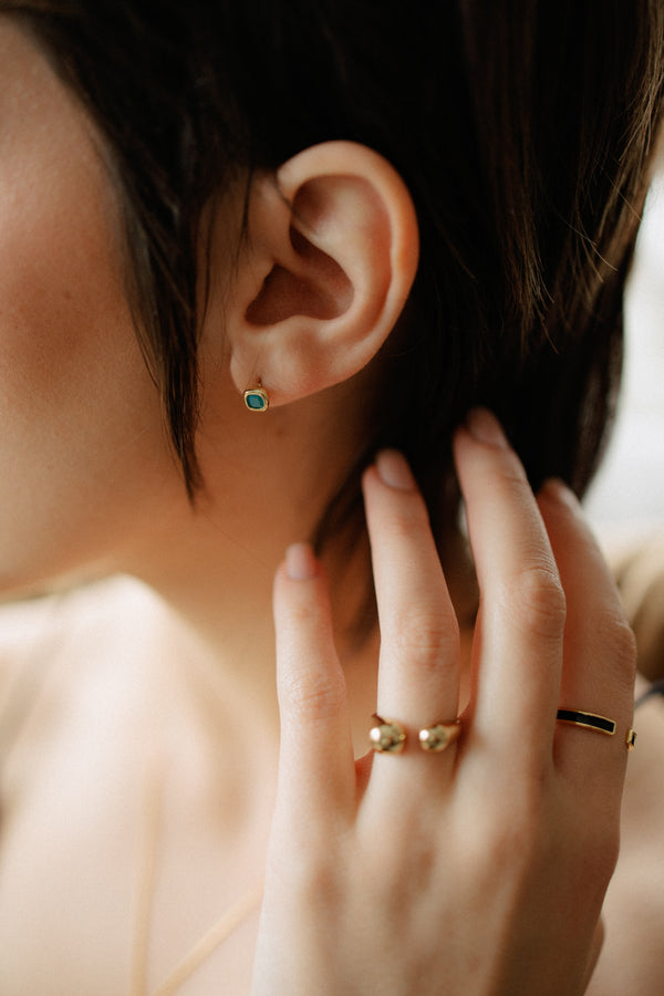 Pauline - 18k Gold Plated Sterling Silver Stud Earrings