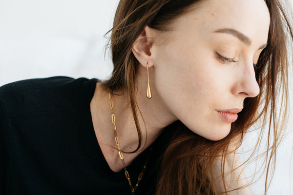 La Goutte Earrings - 18K Gold Plated Stainless Steel