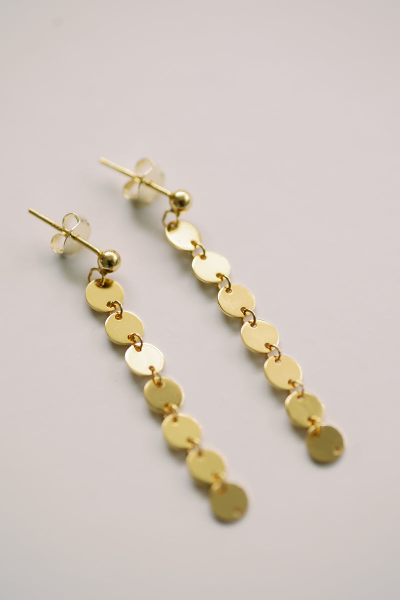 Naomi earrings with multiple gold discs – 18k gold plated sterling silver