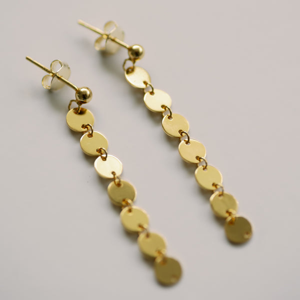 Naomi earrings with multiple gold discs – 18k gold plated sterling silver