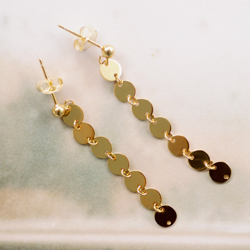 Naomi earrings with multiple gold discs – 18k gold plated sterling silver