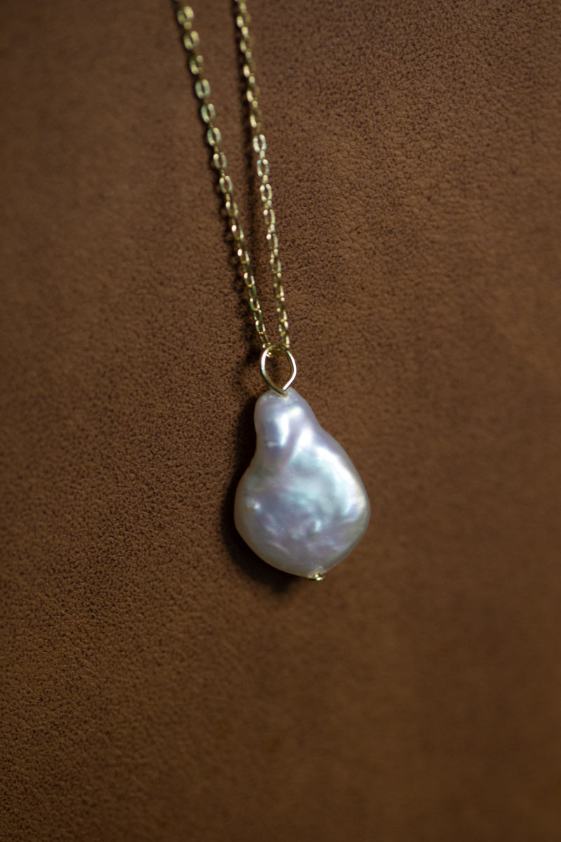 Joséphine 14k gold plated necklace with freshwater pearl