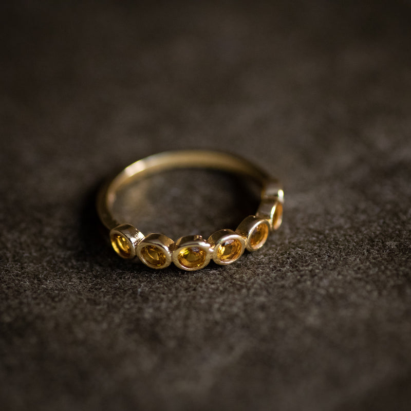 Marie Ring 18K Gold Plated Sterling Silver with 3mm Stone Elegant Timeless Jewelry