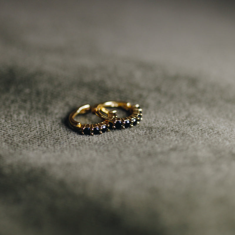Astrid mini loop earrings in 18k gold plated sterling silver with subtle texture